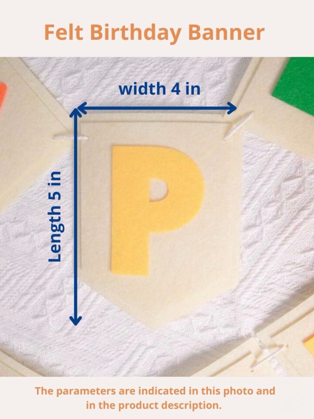 New Reusable Felt Happy Birthday Banner - Colorful Party Decor - Picture 6 of 6